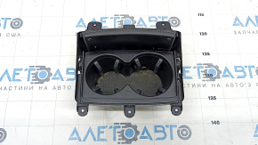 Подстаканник центральной консоли Audi A6 C7 12-18 кожа черная с хром