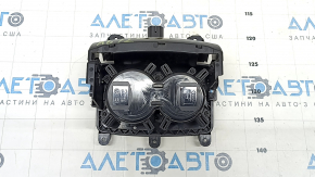 Подстаканник центральной консоли Audi A6 C7 12-18 кожа черная с хром