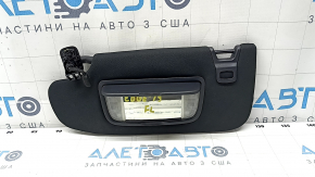 Козирок лівий Ford Edge 19-24 чорний, Home link, з підсвічуванням, без гачка, зламане кріплення заглушки