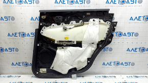 Обшивка задней левой двери Ford Edge 2015-2024 с черной кожей и серой строчкой