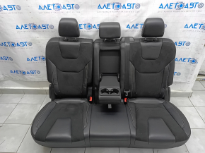 Задній ряд сидінь 2 ряд Ford Edge 19-24 комбінована чорна шкіра з сірим рядком, підігрів, ST