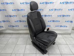 Пассажирское сидение Ford Edge 19-24 с airbag, электрическое, подогрев, вентиляция, комбинированная черная кожа с серой строчкой, ST