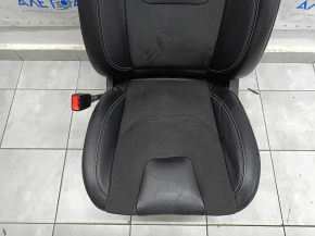 Водительское сидение Ford Edge 19-24 с airbag, электрическое, подогрев, вентиляция, комбинированная черная кожа с серой строчкой, ST