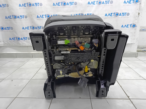Водительское сидение Ford Edge 19-24 с airbag, электрическое, подогрев, вентиляция, комбинированная черная кожа с серой строчкой, ST