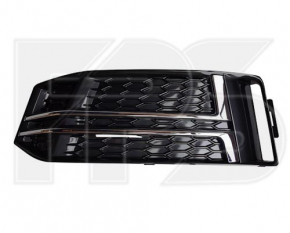 Решетка переднего бампера левая Audi A4 B9 17-17 s-line, без радара, хром