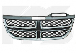Решетка радиатора grill Dodge Journey 11-20 хром, без эмблемы