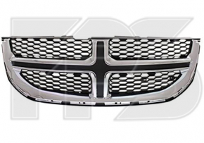 Решетка радиатора grill Dodge Grand Caravan 11-20 хром