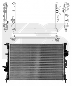 Радиатор охлаждения вода Ford Escape MK3 13-16 1.6T 2.0T 2.5