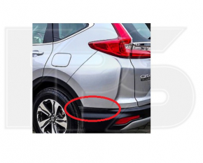 Молдинг заднего бампера правый Honda CRV 17-22 структура