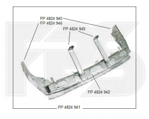 Кронштейн переднього бампера правий Mitsubishi Outlander 14-22