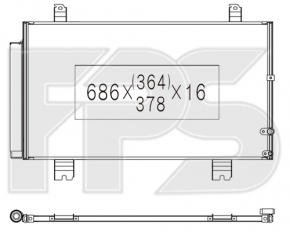 Радиатор кондиционера конденсер Lexus GS300 GS350 GS430 06-11