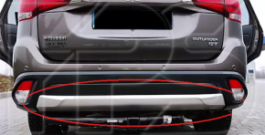 Накладка заднього бампера нижня Mitsubishi Outlander 16-18 рест