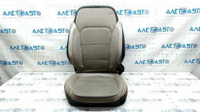 Обшивка водительского сиденья Ford Escape MK4 20-22 кожа, бежевая с черным, перфорация, примята кожа, под чистку