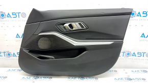 Обшивка дверей картка передня права BMW 3 G20 19-26 чорна, з ручкою, з підсвічуванням, прим'ята