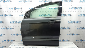 Дверь в сборе передняя левая Ford Escape MK3 13-19 графит J7, с кодом, тычки, трещины в накладке, царапины