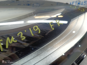 Фара передняя правая Tesla Model 3 18-20 LED, потек внутри