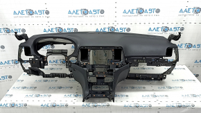 Торпедо передняя панель с AIRBAG Jeep Grand Cherokee WK2 14-22 черная, с накладками