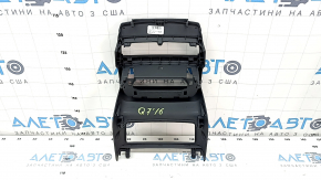 Накладка центральной консоли задняя Audi Q7 16-19 черная