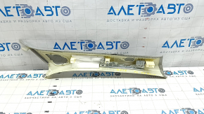 Накладка передней стойки левая Audi Q7 16-26 Bose серая алькантара, царапины, под химчистку