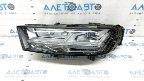 Фара передня ліва в зборі Audi Q7 16-19 LED, потрісканий лак