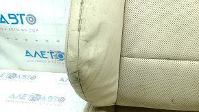 Обшивка пассажирского сиденья Lexus ES300h ES350 13-15 бежевая, перфорация, подогрев, примята кожа, окислены фишки, под химчистку