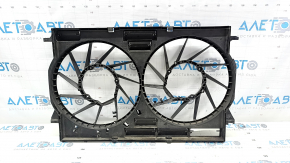 Диффузор кожух радиатора голый Audi Q7 16-26 2.0T, 3.0T под 2 вентилятора 1200W без 1 заслонки