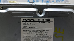 Разъемы на задней стороне мультимедийной системы Toyota Camry v55, в хорошем состоянии.