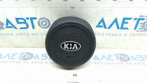 Подушка безпеки airbag в кермо водійська Kia Niro 17-21 чорна, іржавий піропатрон, оксиди на емблемі