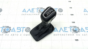 Ручка КПП Volvo XC90 16-22 T5, T6 шкіра чорна, з кожухом, хром, подряпини, потерта