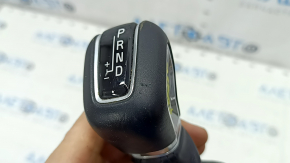 Ручка КПП Volvo XC90 16-22 T5, T6 кожа черная, с кожухом, хром, царапины, потерта