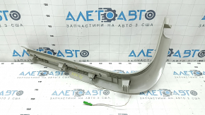 Накладка порога передняя правая внутренняя Volvo XC90 16-25 с подсветкой, серая, царапины, надломана