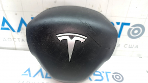 Царапины на черной подушке безопасности руля для Tesla Model 3 (2018-2023)