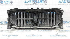 Решетка радиатора grill в сборе BMW X5 G05 19-25 с жалюзи дефлектором радиатора 3.0T с моторчиком, X-LINE, под камеру 360, хром, песок, вздулся хром