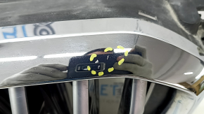 Решетка радиатора grill в сборе BMW X5 G05 19-25 с жалюзи дефлектором радиатора 3.0T с моторчиком, X-LINE, под камеру 360, хром, песок, вздулся хром