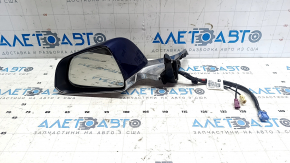 Дзеркало бічне ліве у зборі Tesla Model 3 18-13+2 пінів, підігрів, автозатемніння, хром, синій PPSB, подряпини