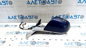 Зеркало боковое левое в сборе Tesla Model 3 18-23 13+2 пинов, подогрев, автозатемнение, хром, синий PPSB, царапины