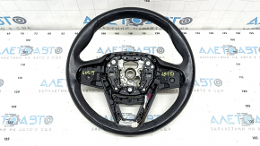Руль голый BMW X5 G05 19-23 кожа черная с подогревом под лепестки, Sport, царапины, примят, надорван, под чистку