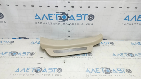 Накладка порога задняя правая Lexus RX350 RX450h 10-15 бежевая, с хромированной накладкой, царапины