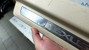 Накладка порогу передня права Lexus RX350 RX450h 10-15 беж, подряпини, зам'ято, зламано напрямна