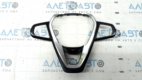 Накладка керма BMW X5 G05 19-26 під підігрів керма, чорна шкіра з хром, подряпини