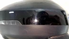 Зеркало боковое правое в сборе Nissan Rogue 21-24 SV, 11+1 пинов, камера, BSM, поворотник, черное, царапины