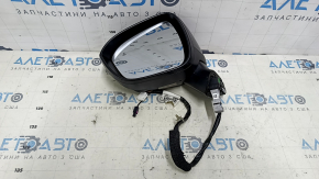 Дзеркало бічне ліве в зборі Nissan Rogue 21-23 SV, 11+1 пінів, камера, BSM, поворотник, чорне, подряпини