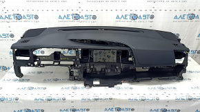 Торпедо передня панель з AIRBAG Toyota Highlander 14-19 чорна, іржавий піропатрон, потерта
