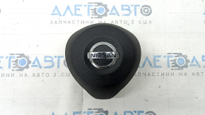 Подушка безпеки airbag в кермо водійська Nissan Rogue 17-20 чорна, подряпини, іржавий піропатрон