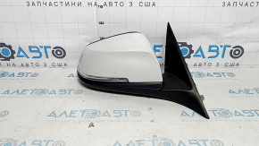 Дзеркало бічне праве у зборі BMW 3 F30 4d 13-18 usa 5 пінів, кріплення мат, поворотник, автоскладання, біле