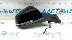 Зеркало боковое правое в сборе BMW i3 14-18 3+2 пинов, подогрев, поворотник, черное, песок, рассохся уплотнитель