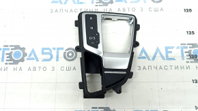 Накладка шифтера Audi A4 B9 17-25 черная с хром