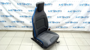 Пассажирское сидение BMW i3 14-21 без airbag, комбинированое серое+синий ткань, механическое, с подогревом