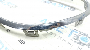 Обрамление решетка радиатора grill Mercedes W213 E 17-20 хром, AMG pkg, песок