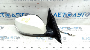 Дзеркало бічне праве у зборі Infiniti Q50 14-20 7 пінів, поворотник, біле